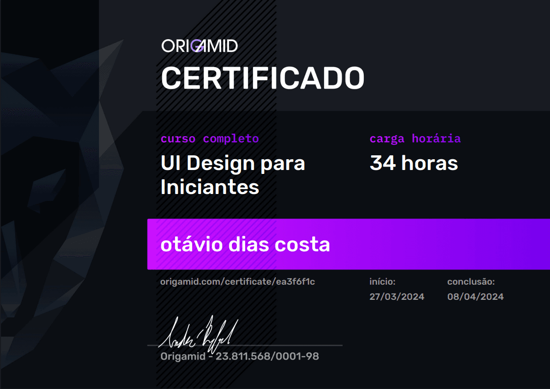 UI Design para Iniciantes (34h)