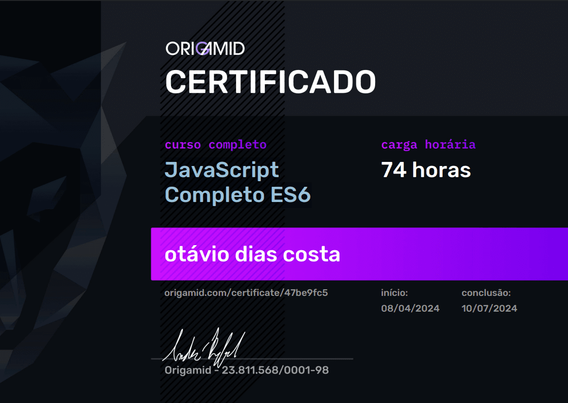 JavaScript Completo ES6 (74h)